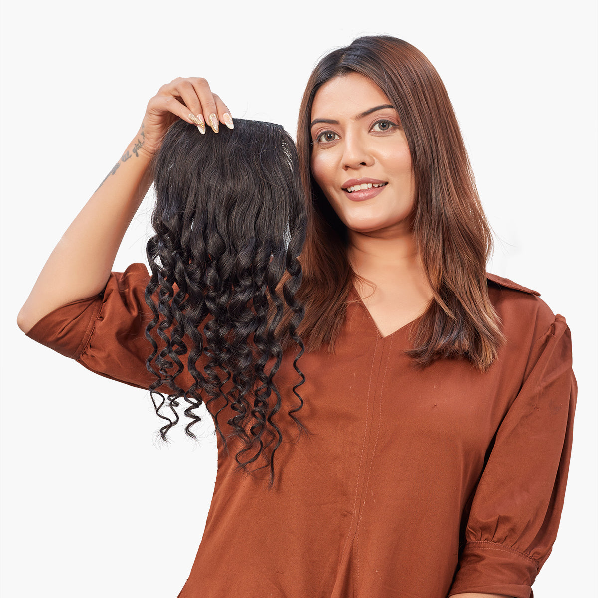 Super 1 Set Volumizer Natural Black - Curly | Ewa Hair