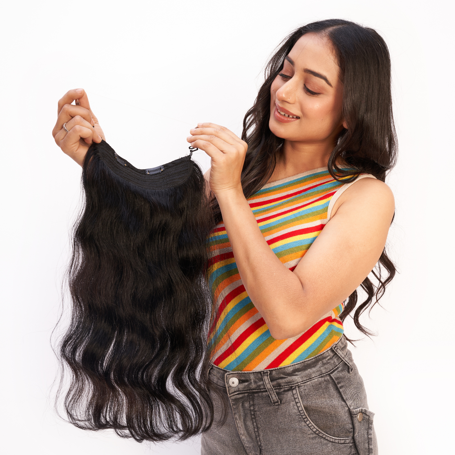 Halo Hair Extensions | Natural Black | Ewa Hair
