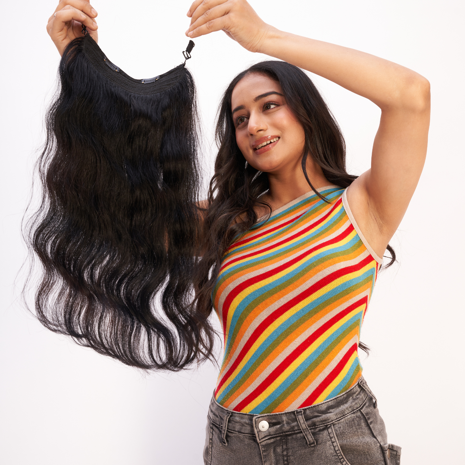 Halo Hair Extensions | Natural Black | Ewa Hair