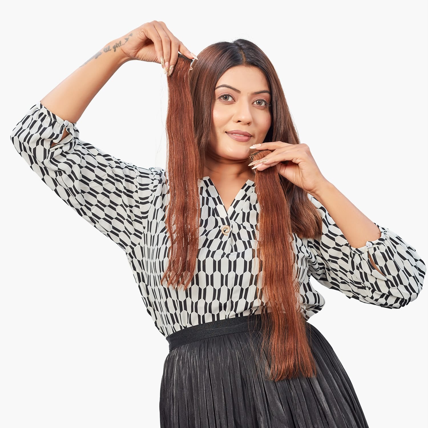 Medium Brown | Clip-in Hair Streaks | Ewa Hair