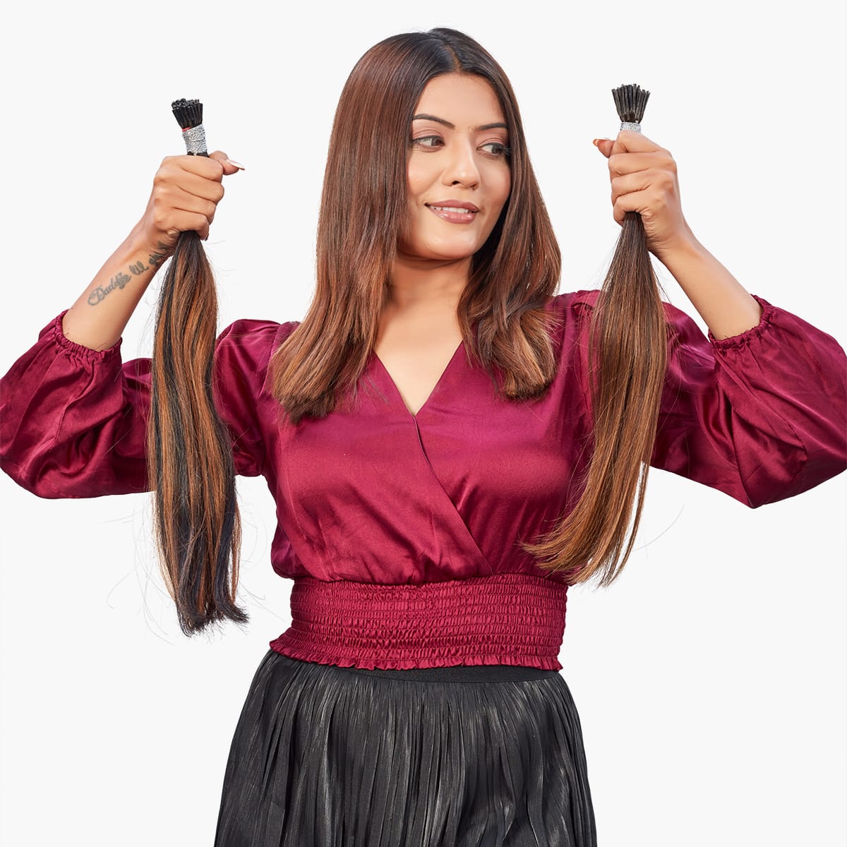 I-tip Hair Extension  | Dark Golden Brown |Ewa Hair