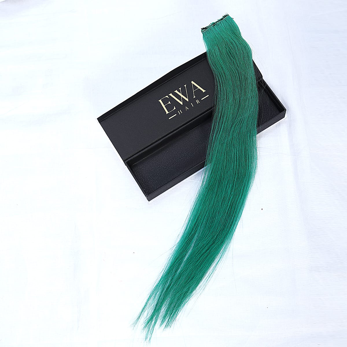 Emerald Green | Clip-in Hair Streaks | Ewa Hair